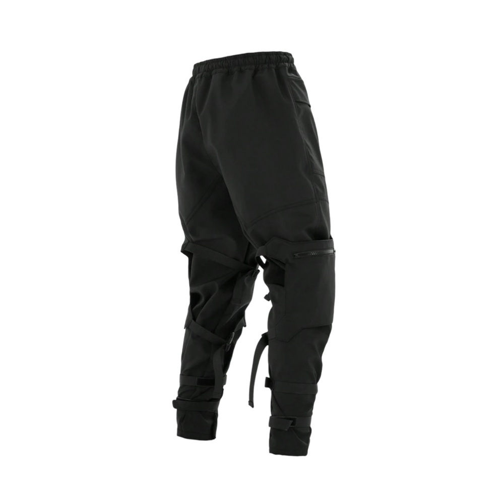 Goth Y2K mens paratrooper, cyber techno, raver pants. Patchwork tactical pants - Picture 8 of 9